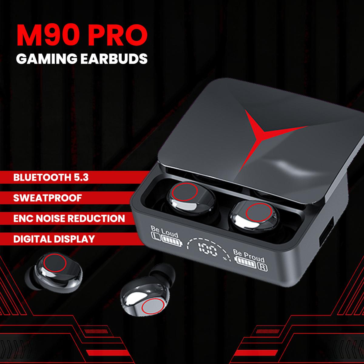 M90 Pro Wireless Headphones TWS Bluetooth Touch Control Earphones Sport Earbuds Hifi Stereo Gaming Headset With Mic