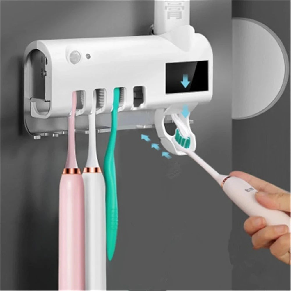 Smart UV Sterilizing Toothbrush Holder