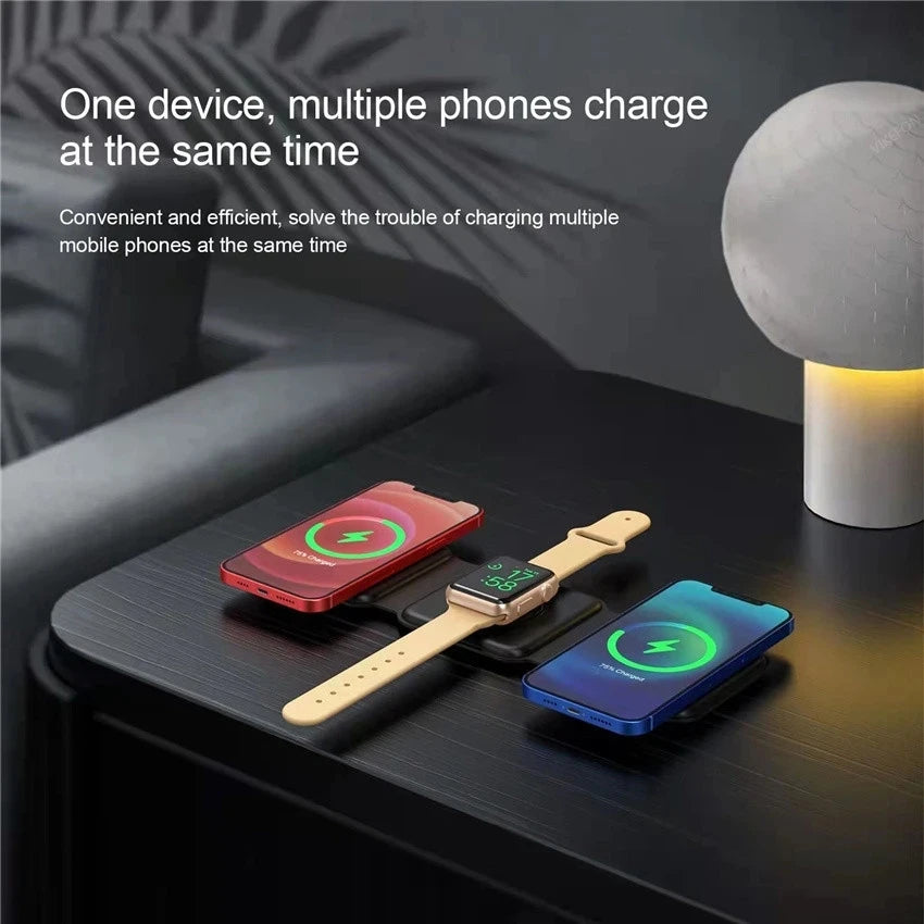 25W 3 in 1 Wireless Magnetic Charger