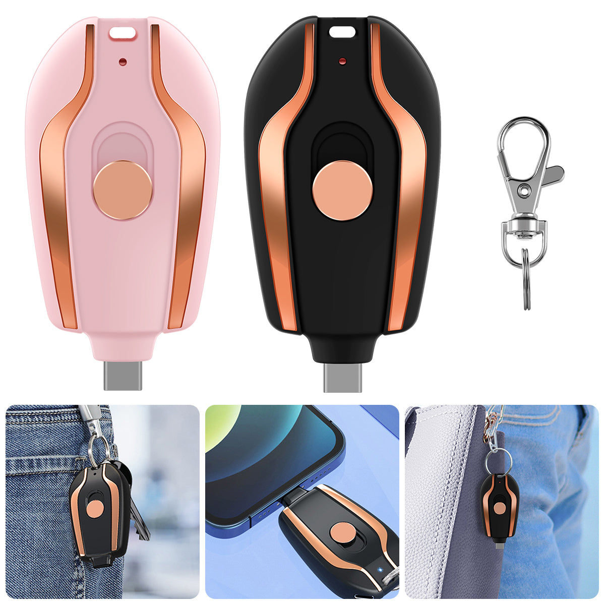 Portable Keychain Phone Charger